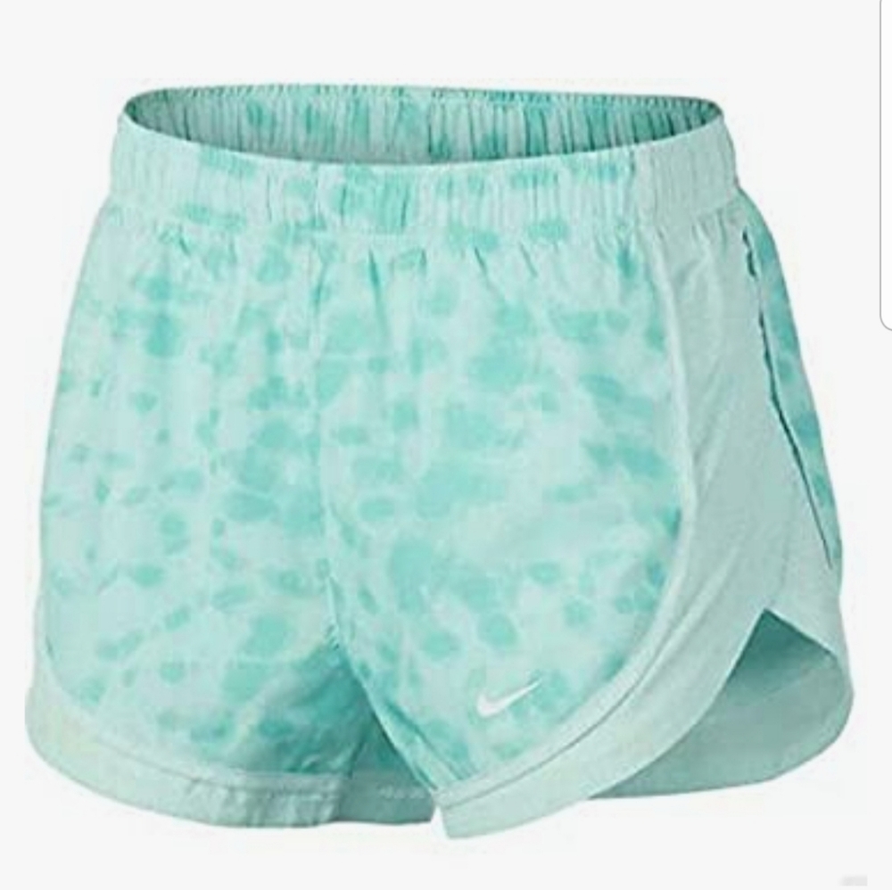 Nike®Women’s Print Tempo Running Shorts, Color:Teal Tint/White